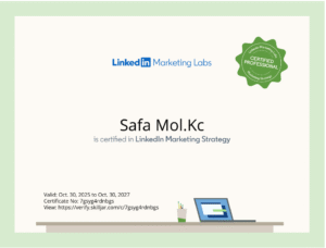 Best Digital Marketer And Seo Expert In Edavanna Malappuram -certificate